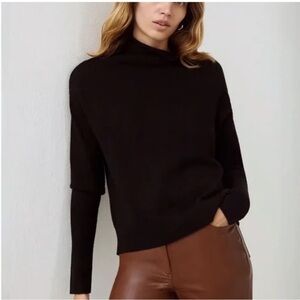 Aritzia Cyprie sweater cowl neck merino wool Elegant Black Women's